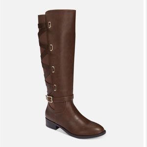 Knee High Brown Riding Boots Crossback Size 9.5